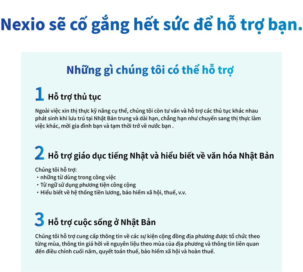 Nexio sẽ cố gắng hết sức để hỗ trợ bạn.